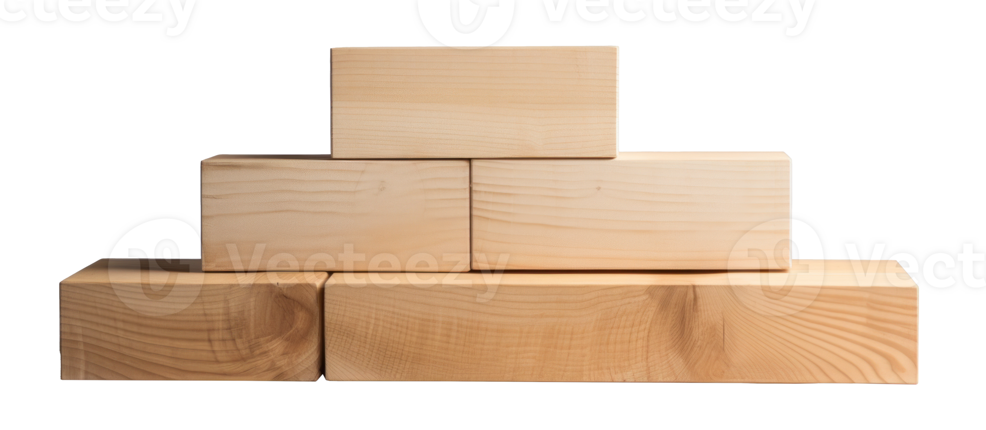 AI generated Rough Wood Blocks on Transparent Background 36333991 PNG