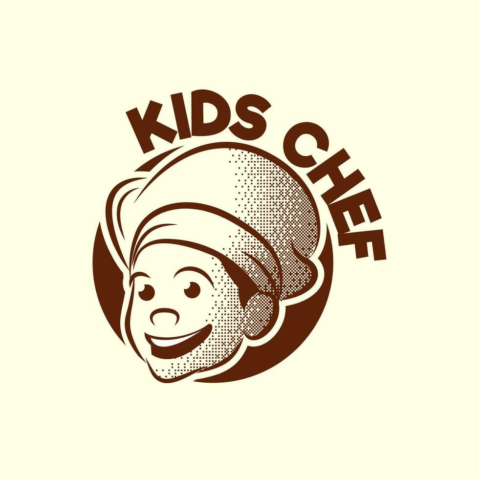 vector niños cocinero dibujos animados mascota logo personaje