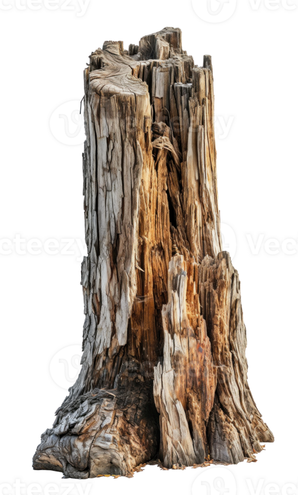 AI generated Aged Rough Wood Texture Isolated png