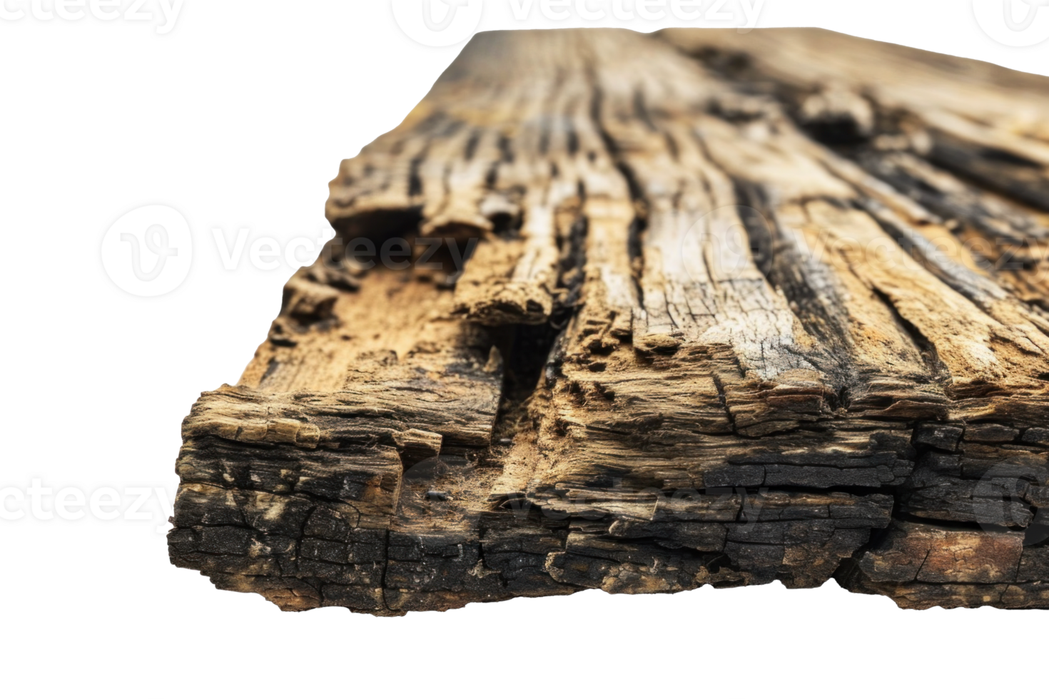 AI generated Texture of Rough Wood on Transparent Background png