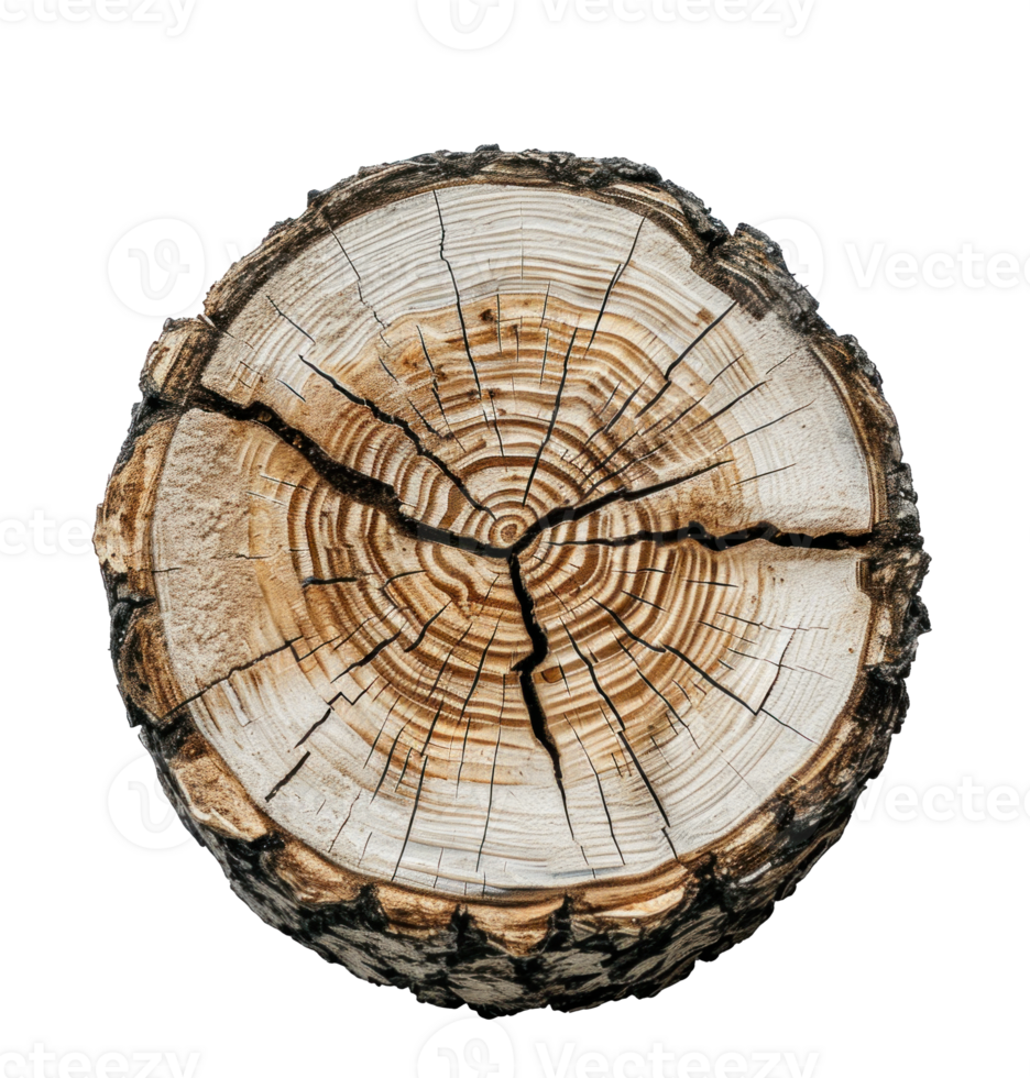 AI generated Crosssection of Rough Wood Log 36334059 PNG