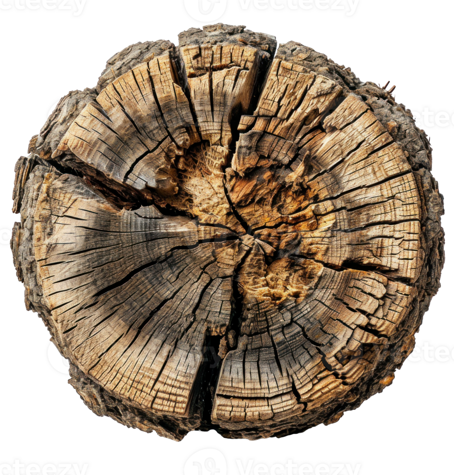 AI generated Rough Wood Texture Isolated on Background png