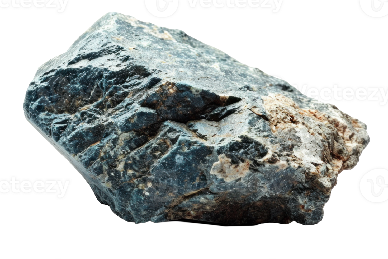 AI generated Vivid Blue Rock on Transparent Background png