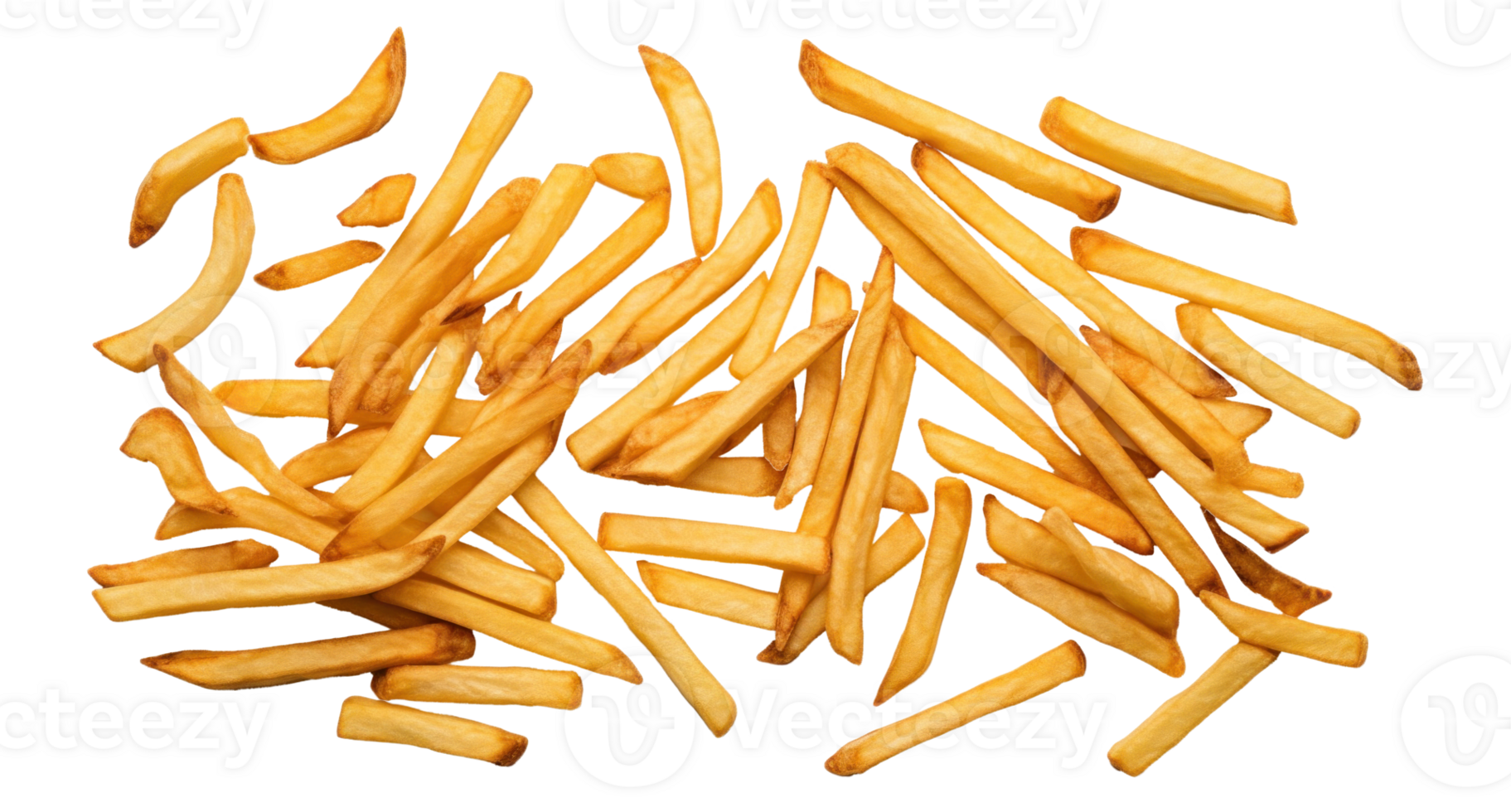 AI generated Tasty French Fries on Transparent Background png