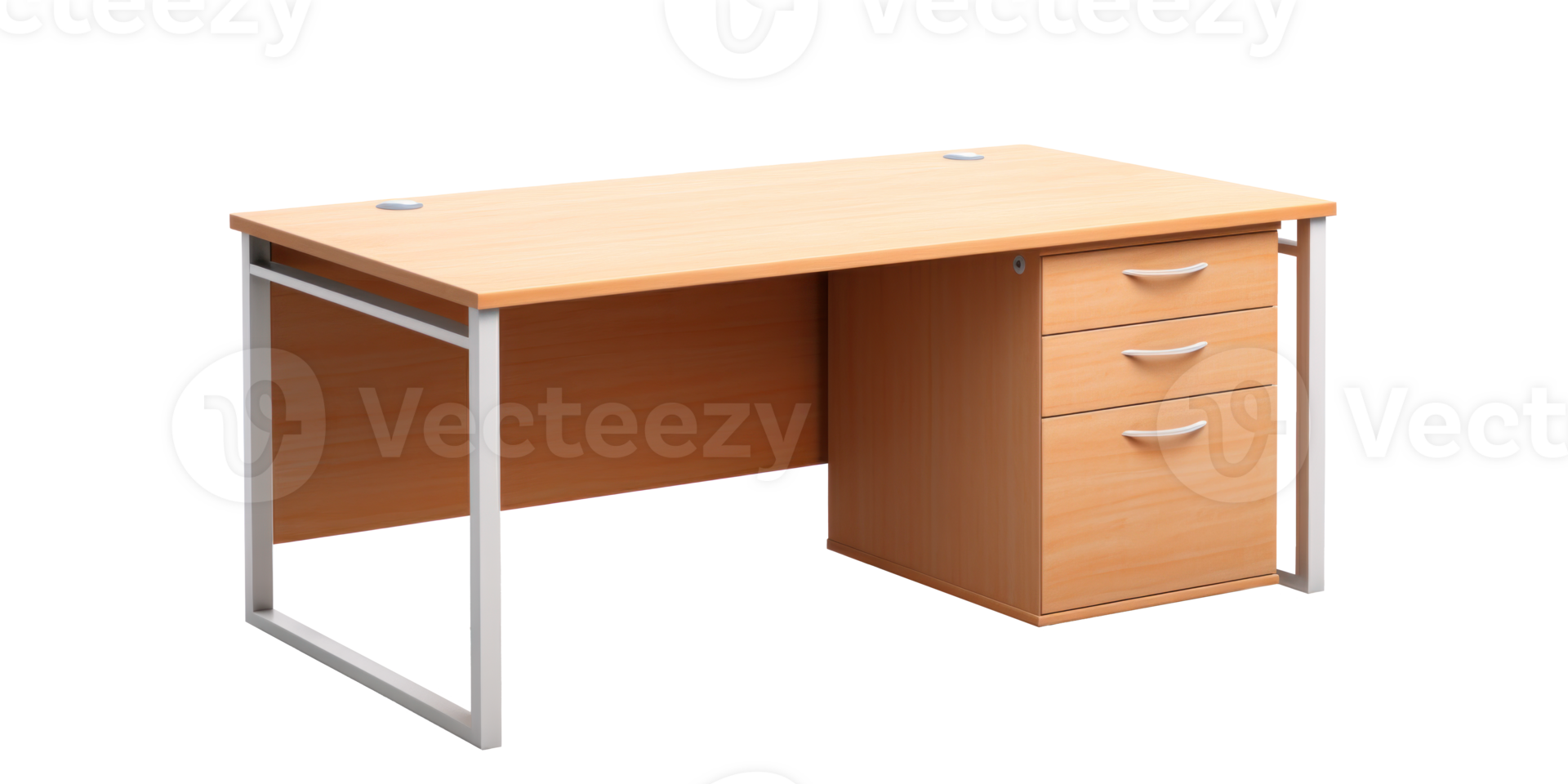 AI generated Modern Office Table on Transparent Background png