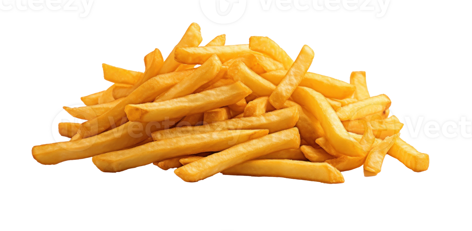 AI generated Crunchy French Fries on Transparent Background png