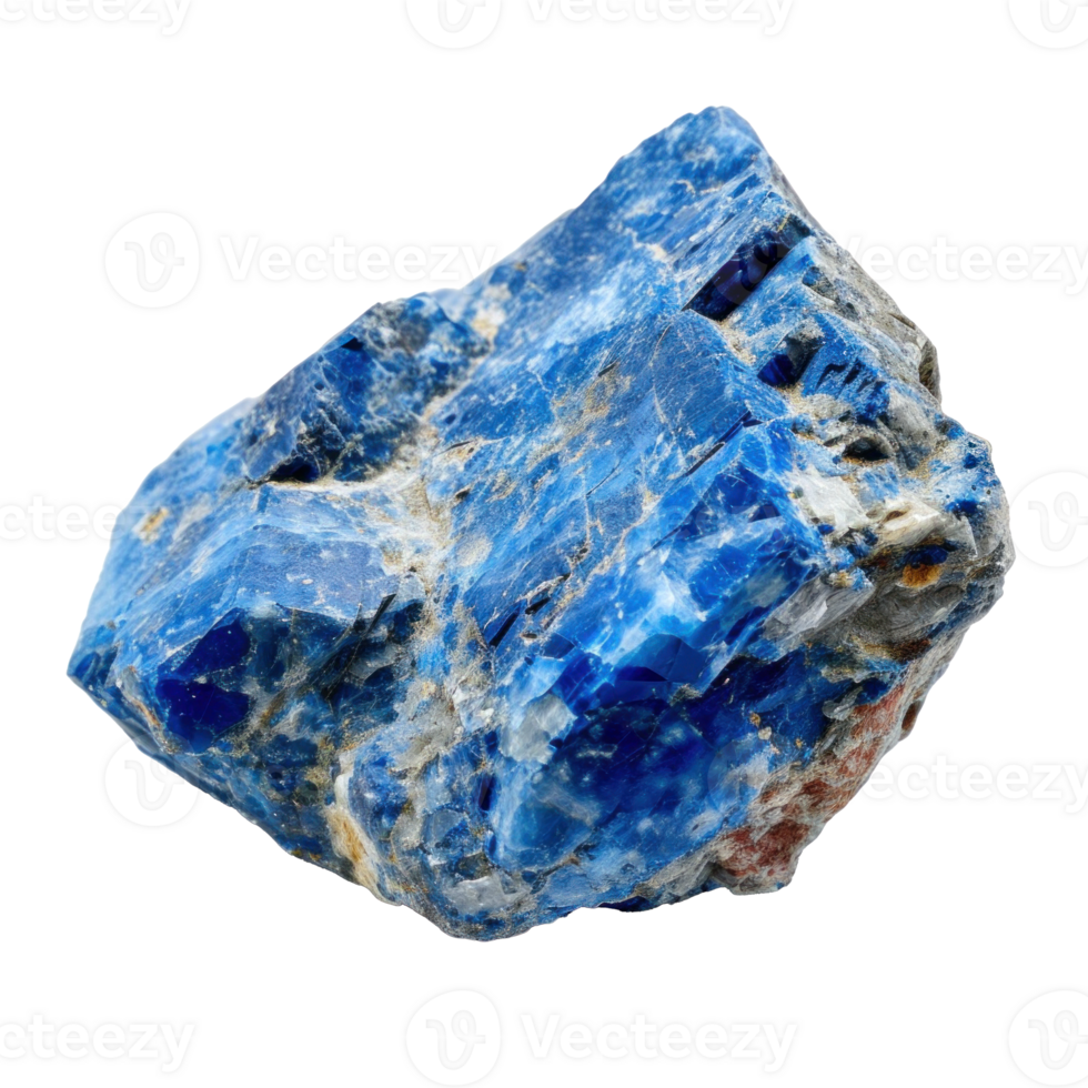AI generated Vivid Blue Rock on Transparent Background png