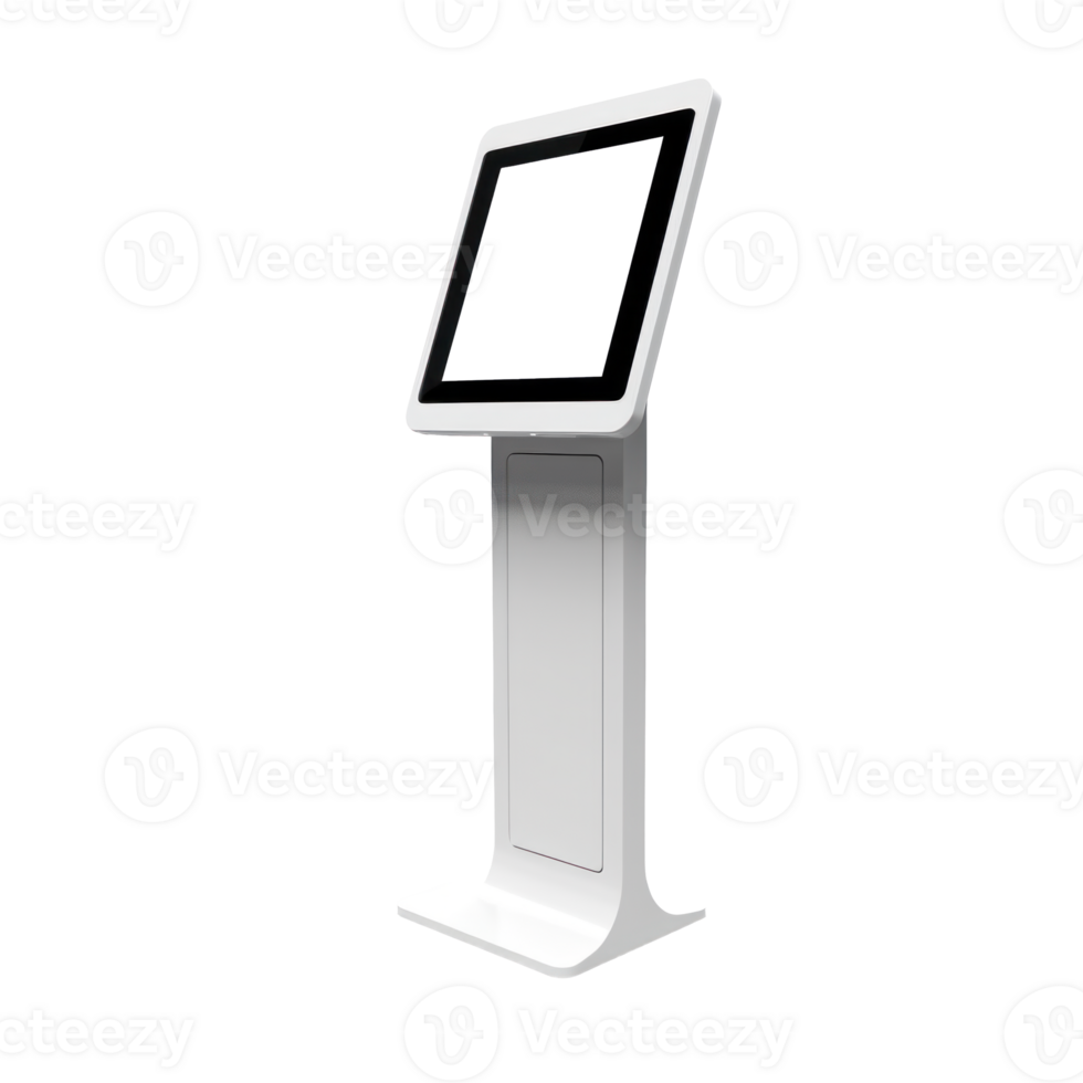 AI generated Modern Digital Signage Display Isolated on Clear png
