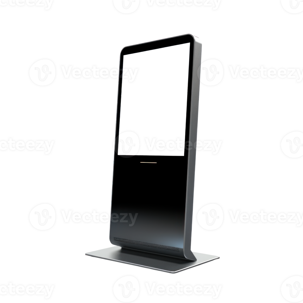 AI generated Modern Digital Signage Display Isolated on Transparent png