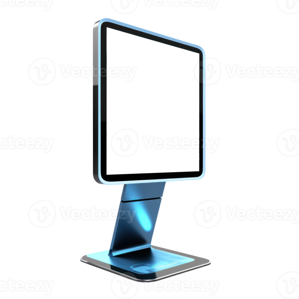 AI generated Modern Digital Signage Display Isolated on Transparent png