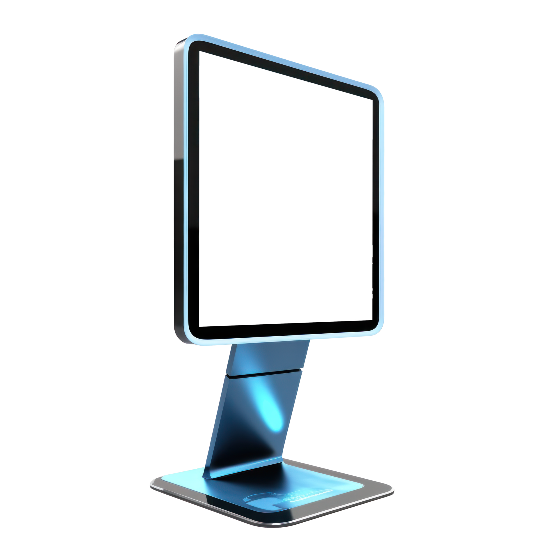 AI generated Modern Digital Signage Display Isolated on Transparent