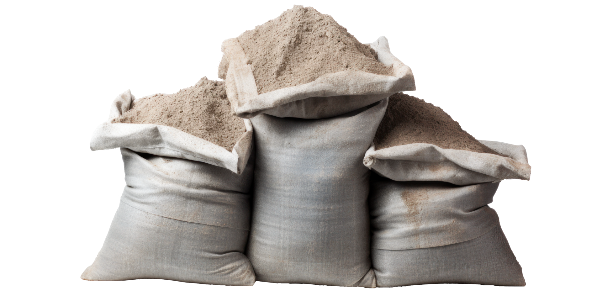 AI generated open sandbags, png file of isolated cutout object on