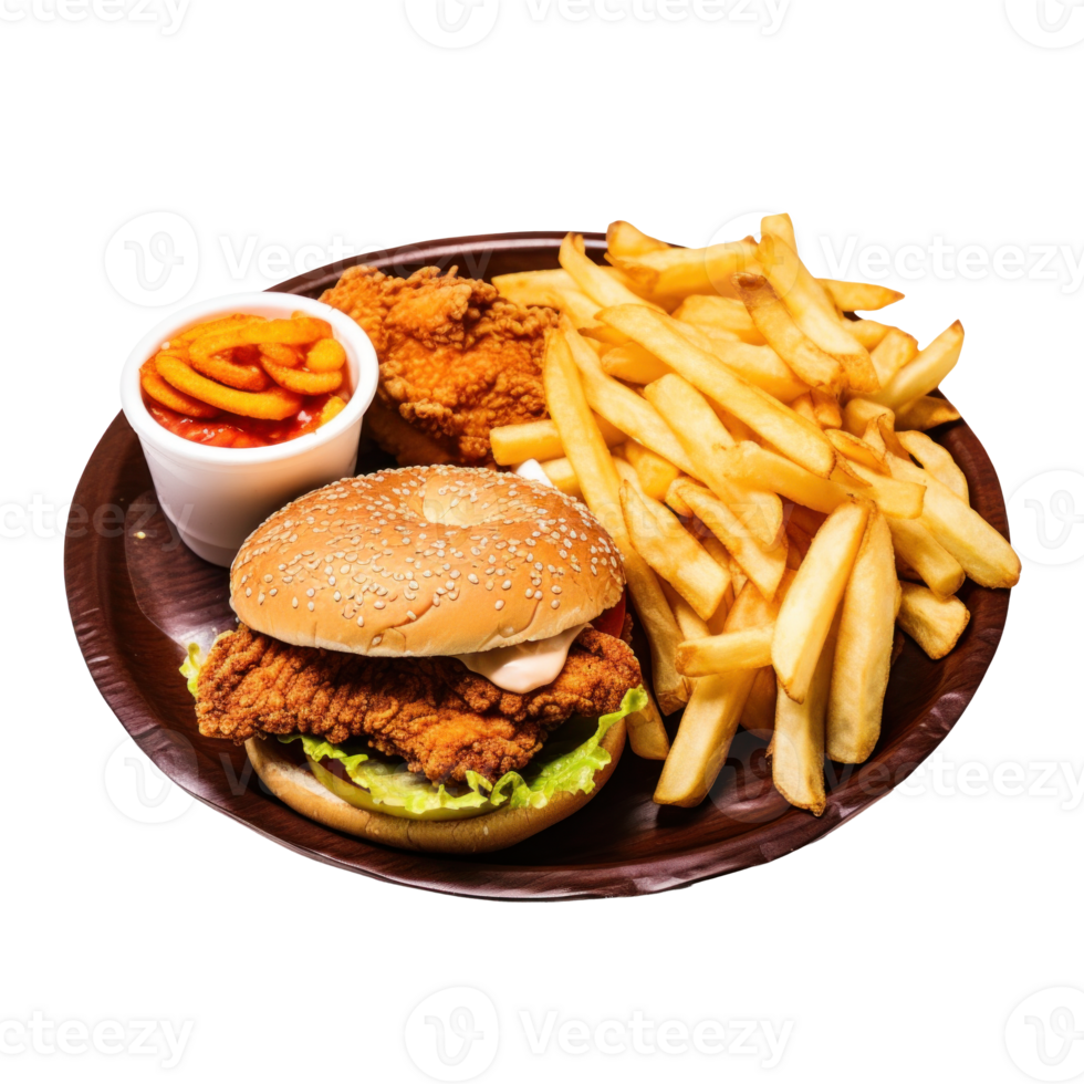 AI generated Fast Food Combo Plate 36334342 PNG