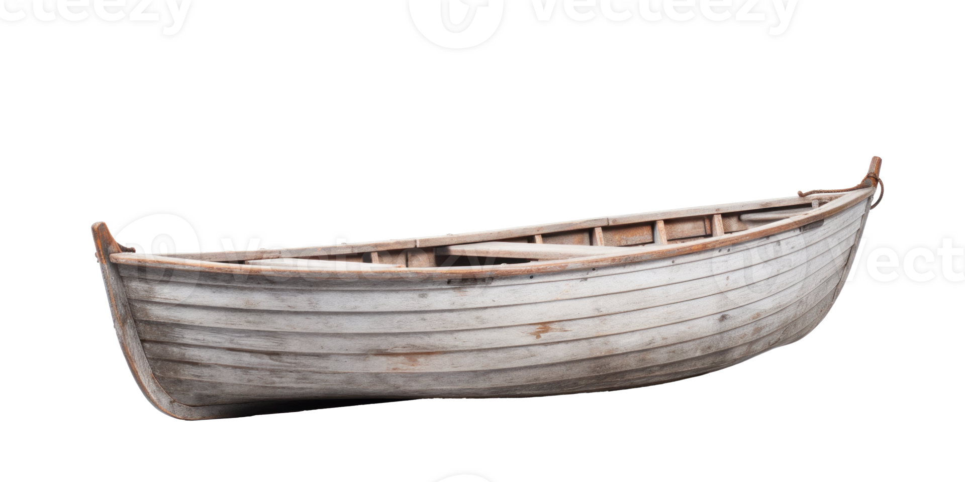 ai gegenereerd wit houten boot, PNG het dossier van geïsoleerd uitknippen voorwerp Aan transparant achtergrond