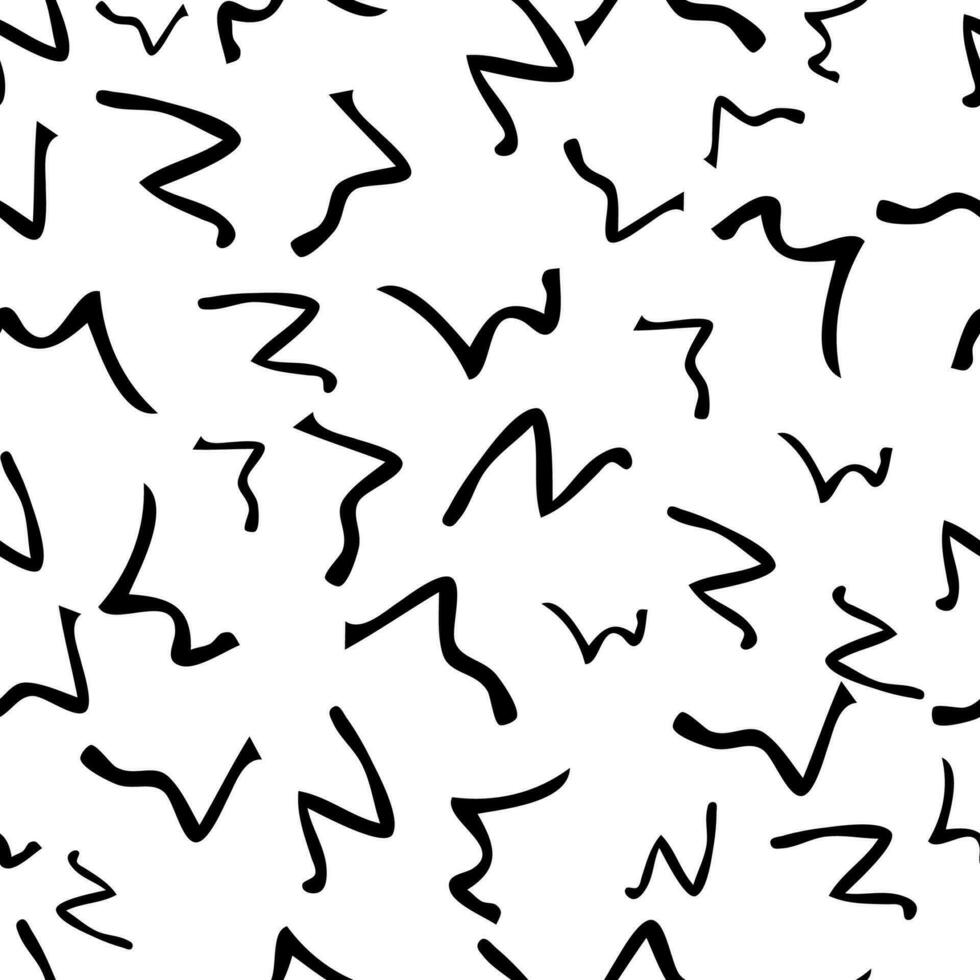 Seamless pattern with sketch squiggle vector