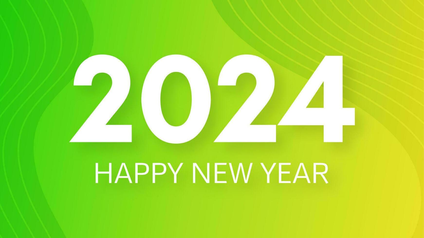 2024 Happy New Year on colorful background vector