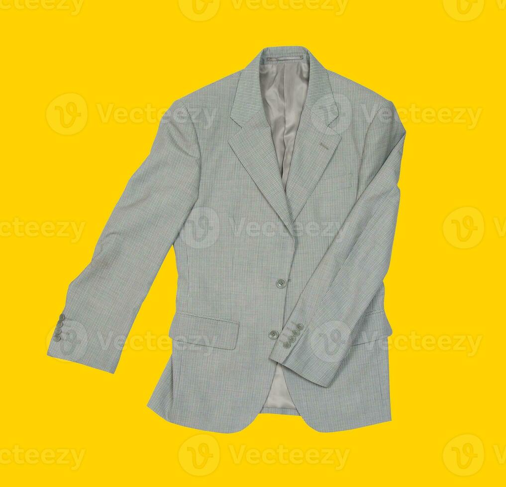 Suit on the yellow baclground photo