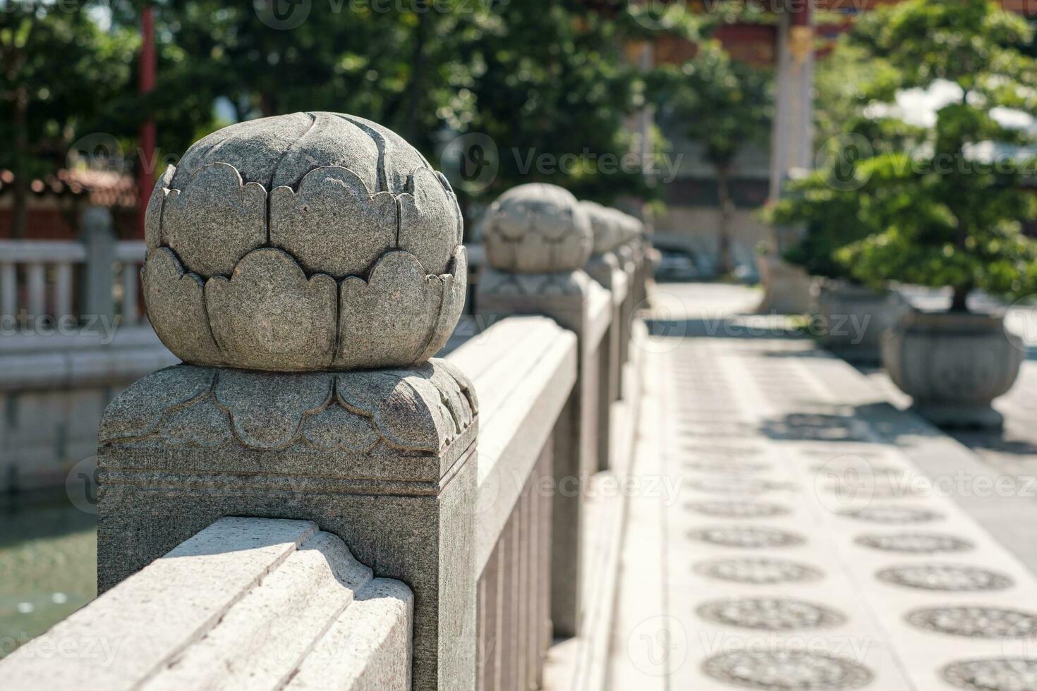 Chinese Stone Lotus Architectural Design photo