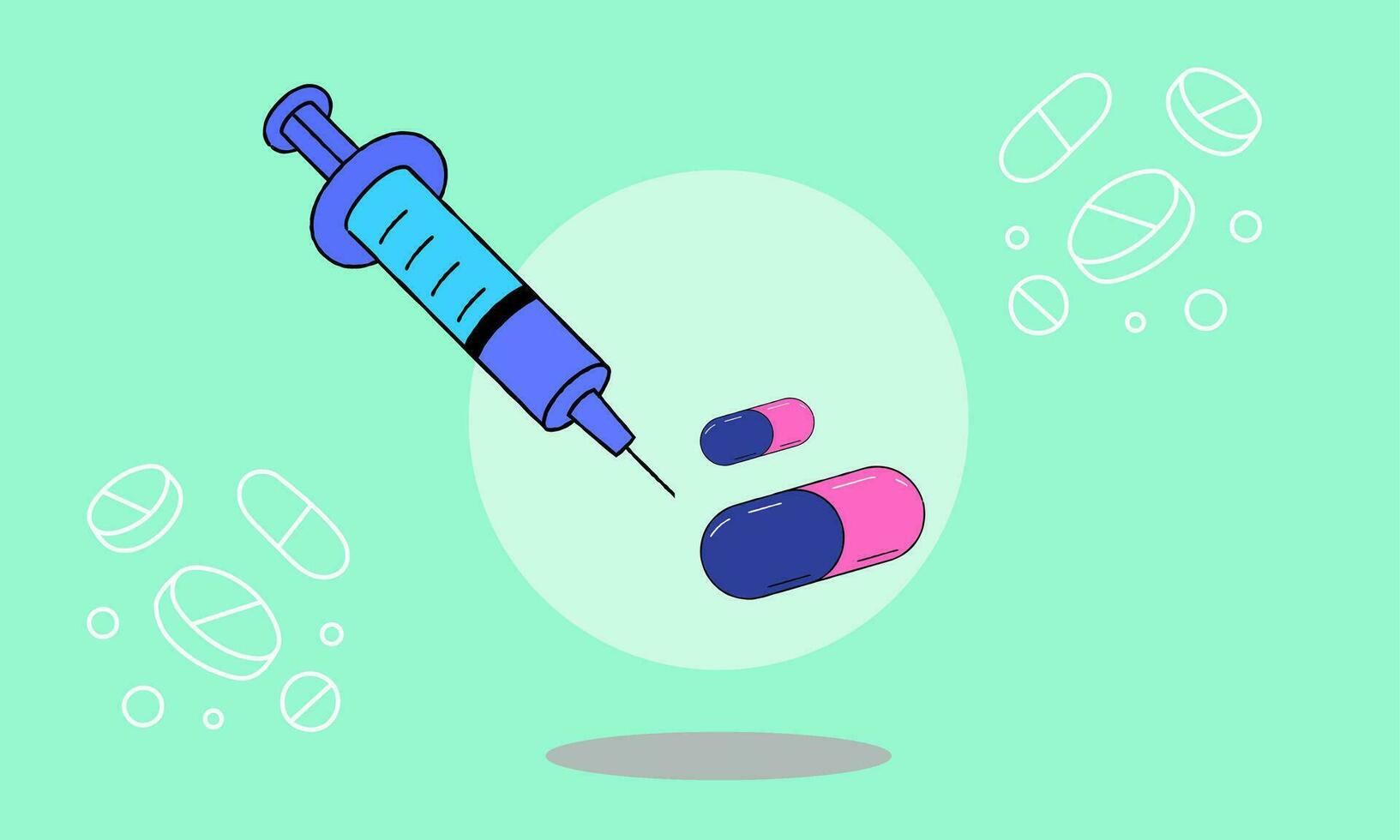 Semaglutide Ozempic injection control blood sugar levels vector