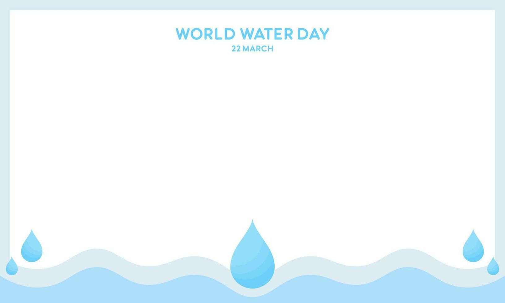 Happy World Water Day, flat design illustration. Save Water Concepts Vector Copy Space Background