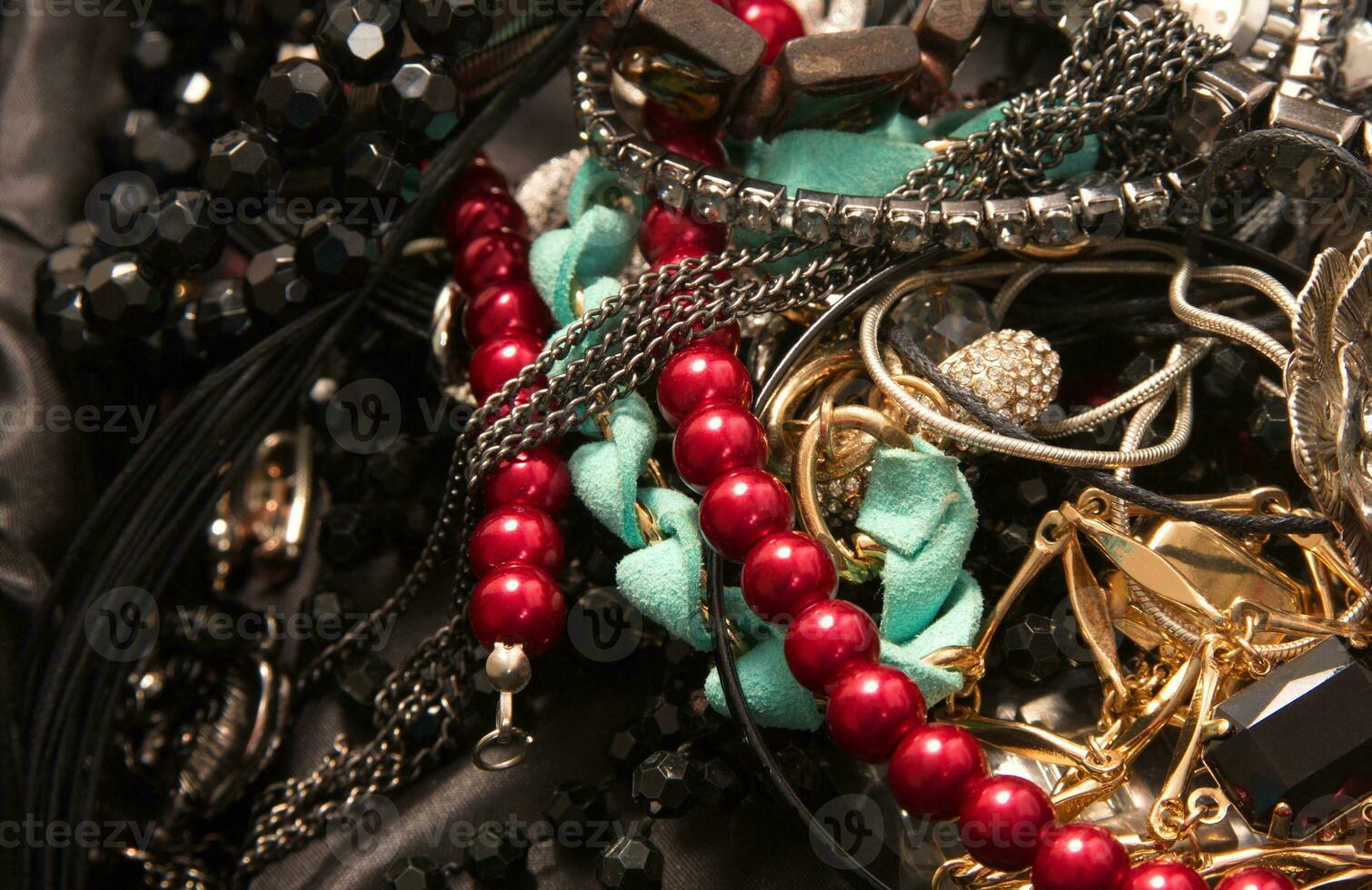 Fashion jewelry closeup photo