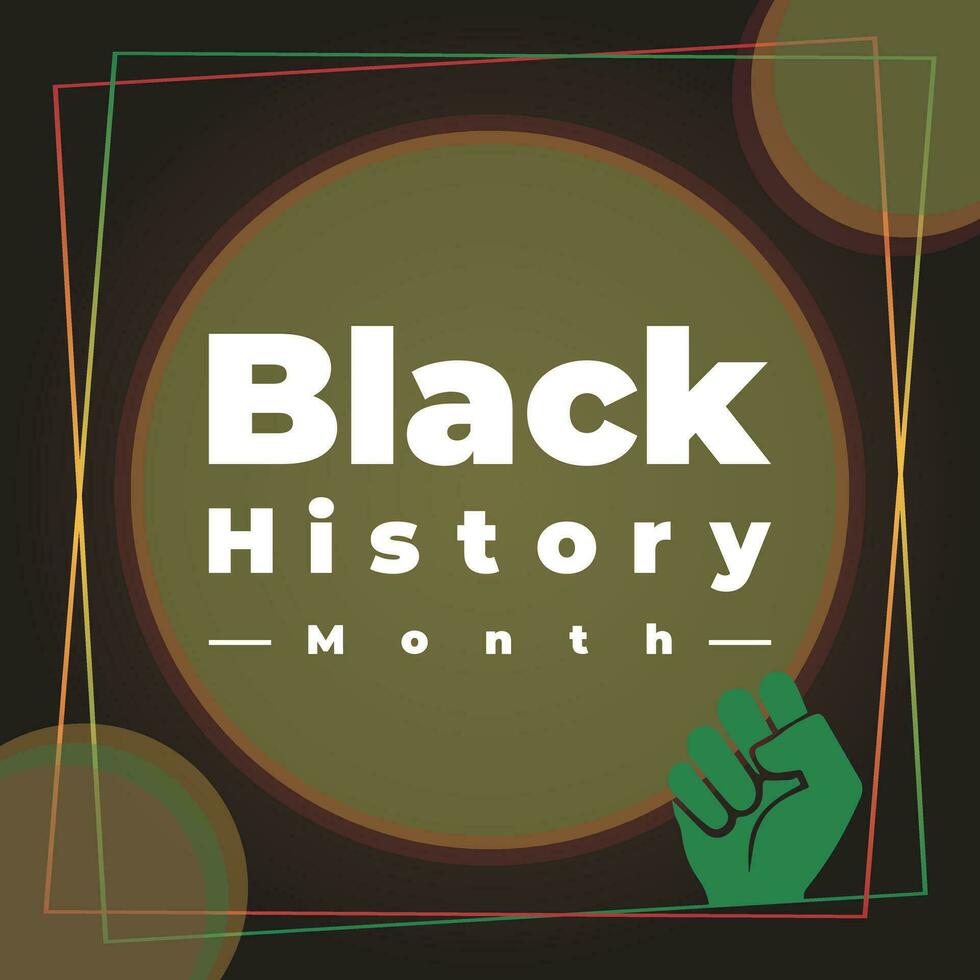 vector black history month social media post template