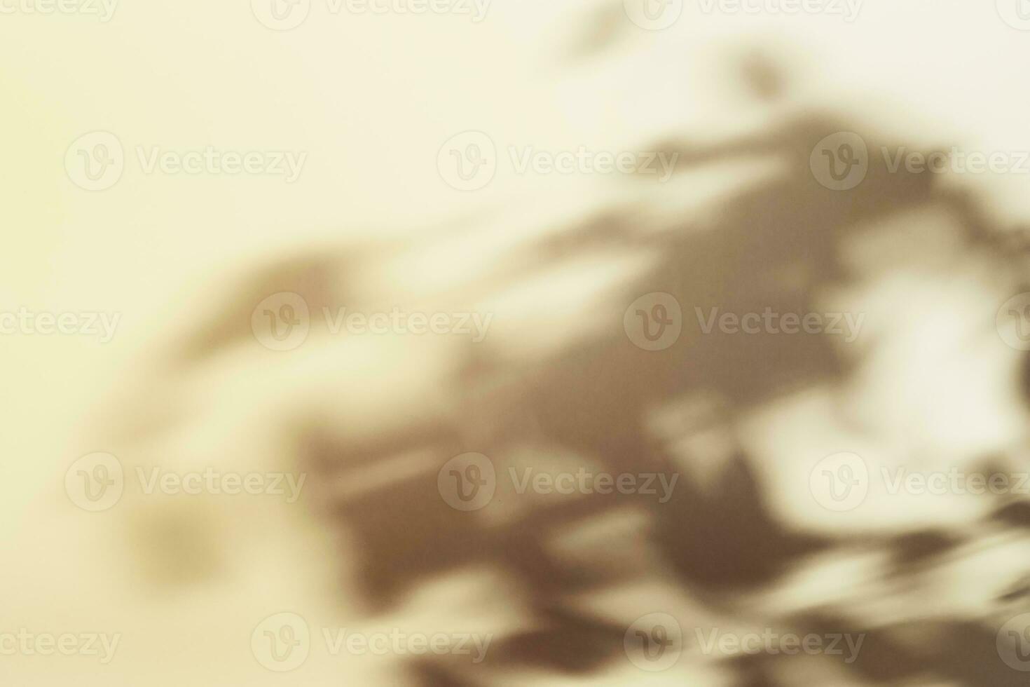 Natural foliage shadow on beige paper background. Abstract neutral floral backdrop. Soft light photo