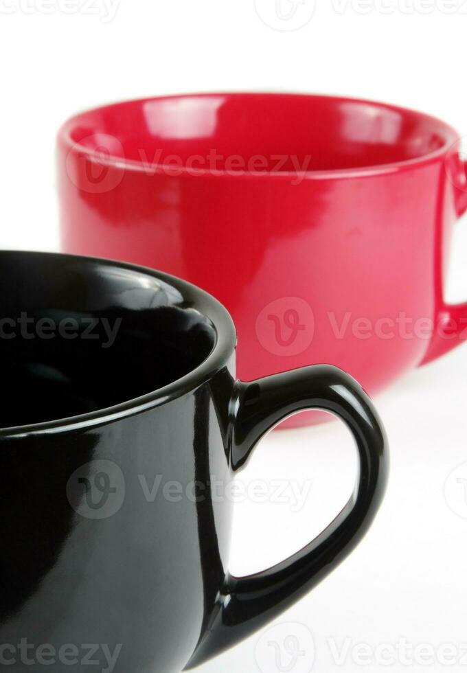 Mugs on white photo