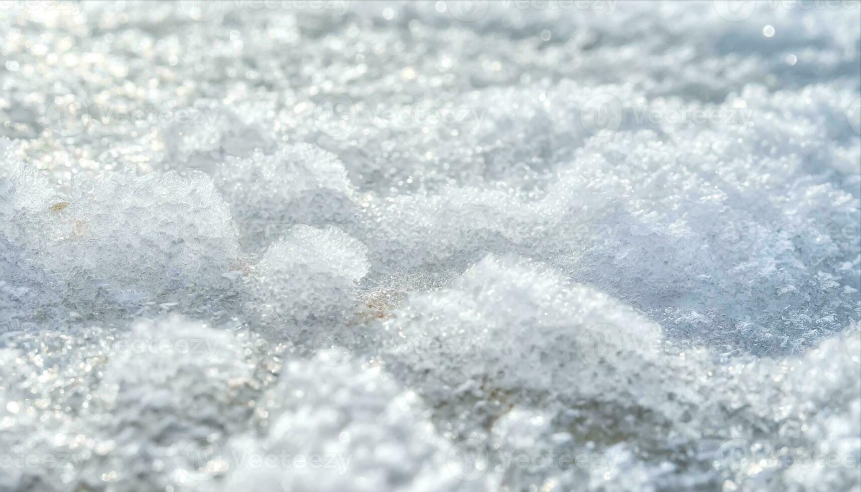 AI generated a close up of snow on the ground photo