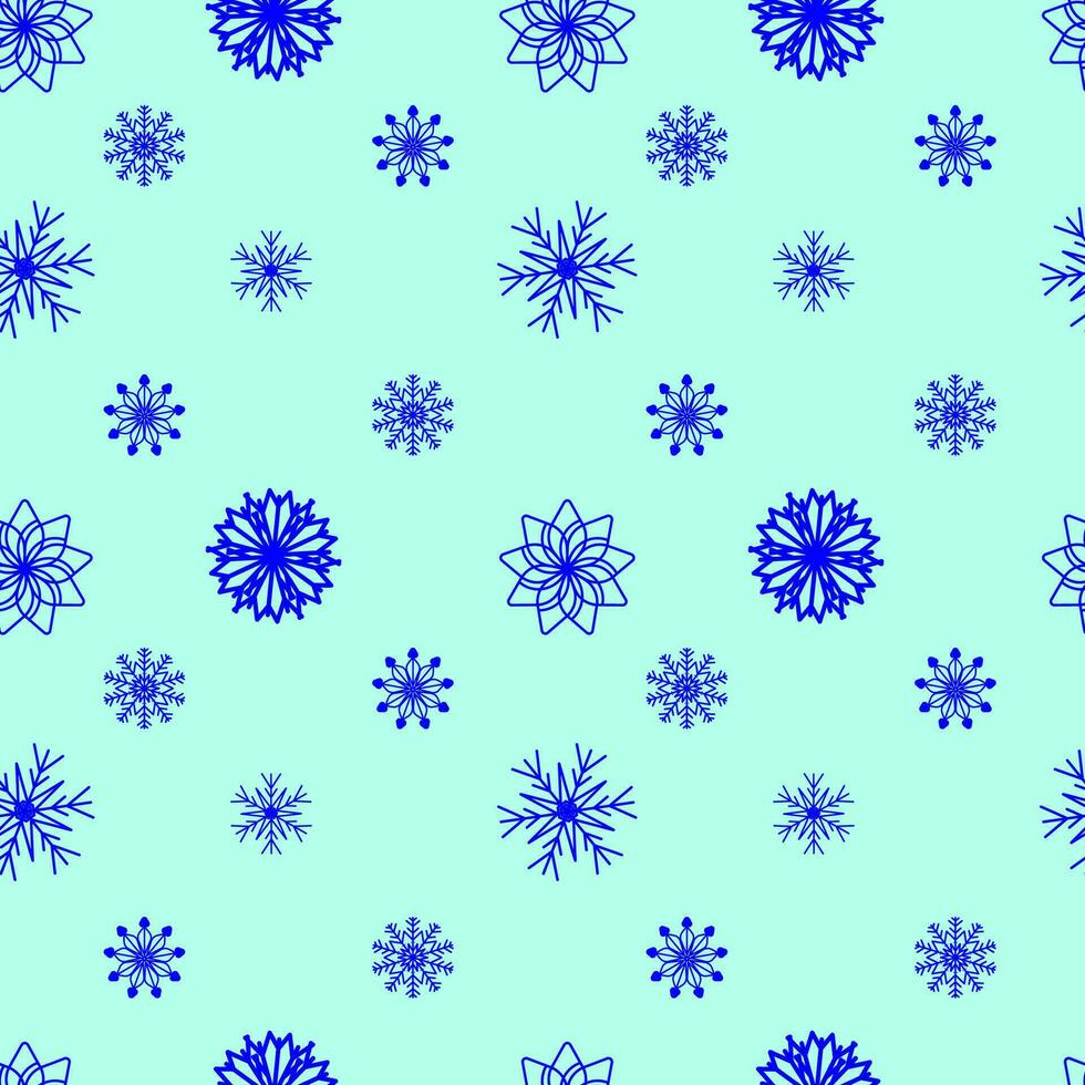 Snowflake seamless pattern vector