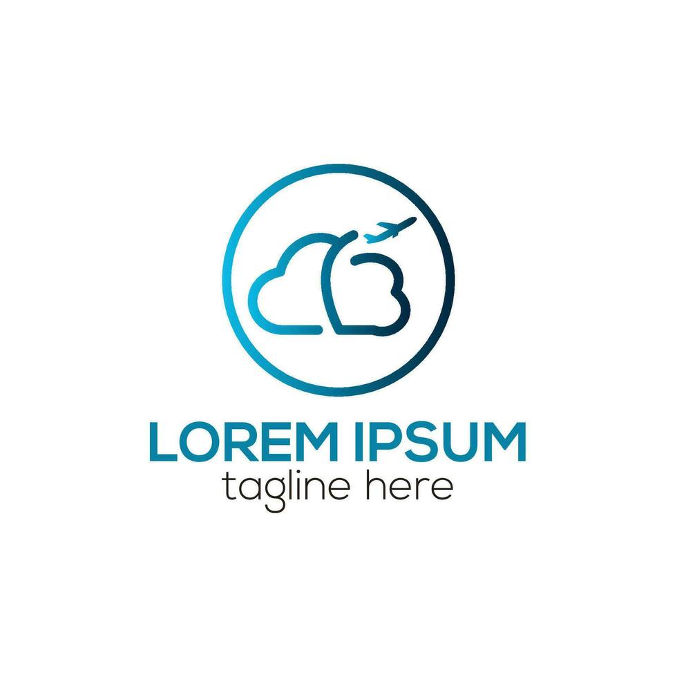Modern travel agency logo, logistics delivery logo design concept isolated vector template illustration
