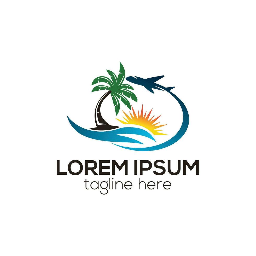 Modern travel agency logo, logistics delivery logo design concept isolated vector template illustration