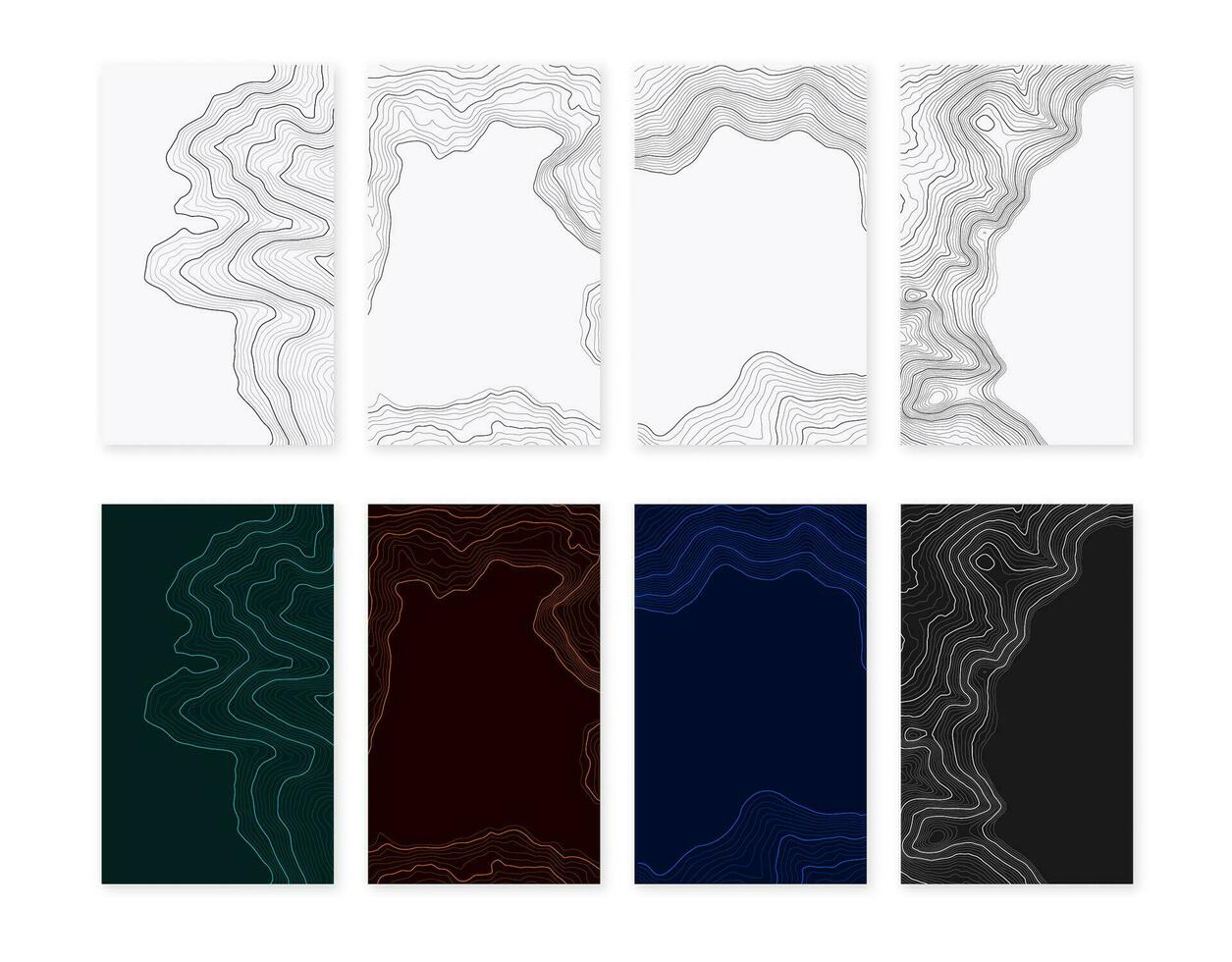 antecedentes de el topográfico mapa. topo mapa con elevación. geográfico línea montaña alivio. vector valores ilustración