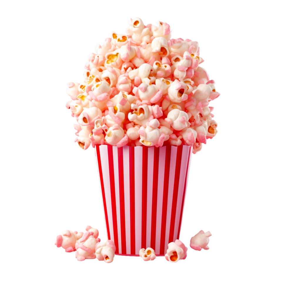 AI generated Realistic Popcorn Bucket On Transparent Background png