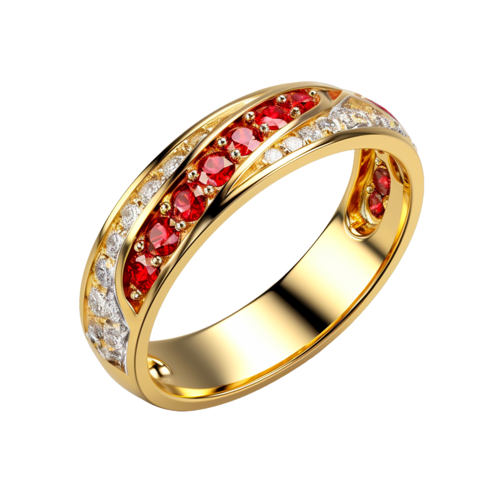 AI generated Wedding rings in yellow gold, jewelry png