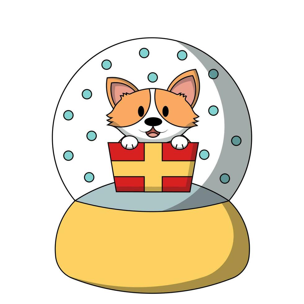 Corgi snow discount globe