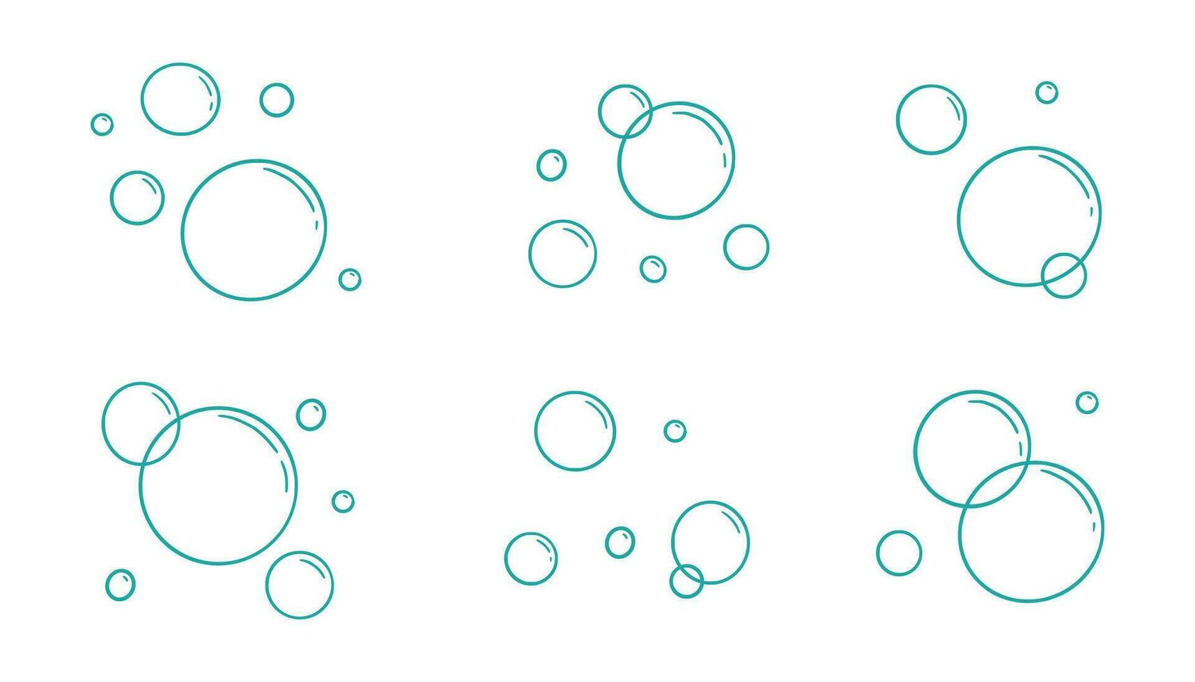 Water bubble doodle. Hand drawn vector