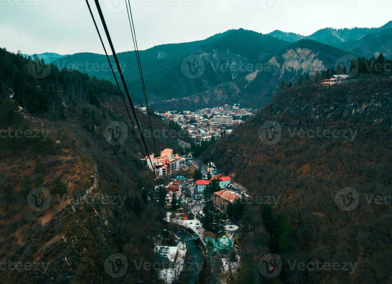 Town of Borjomi view from the cable car photo