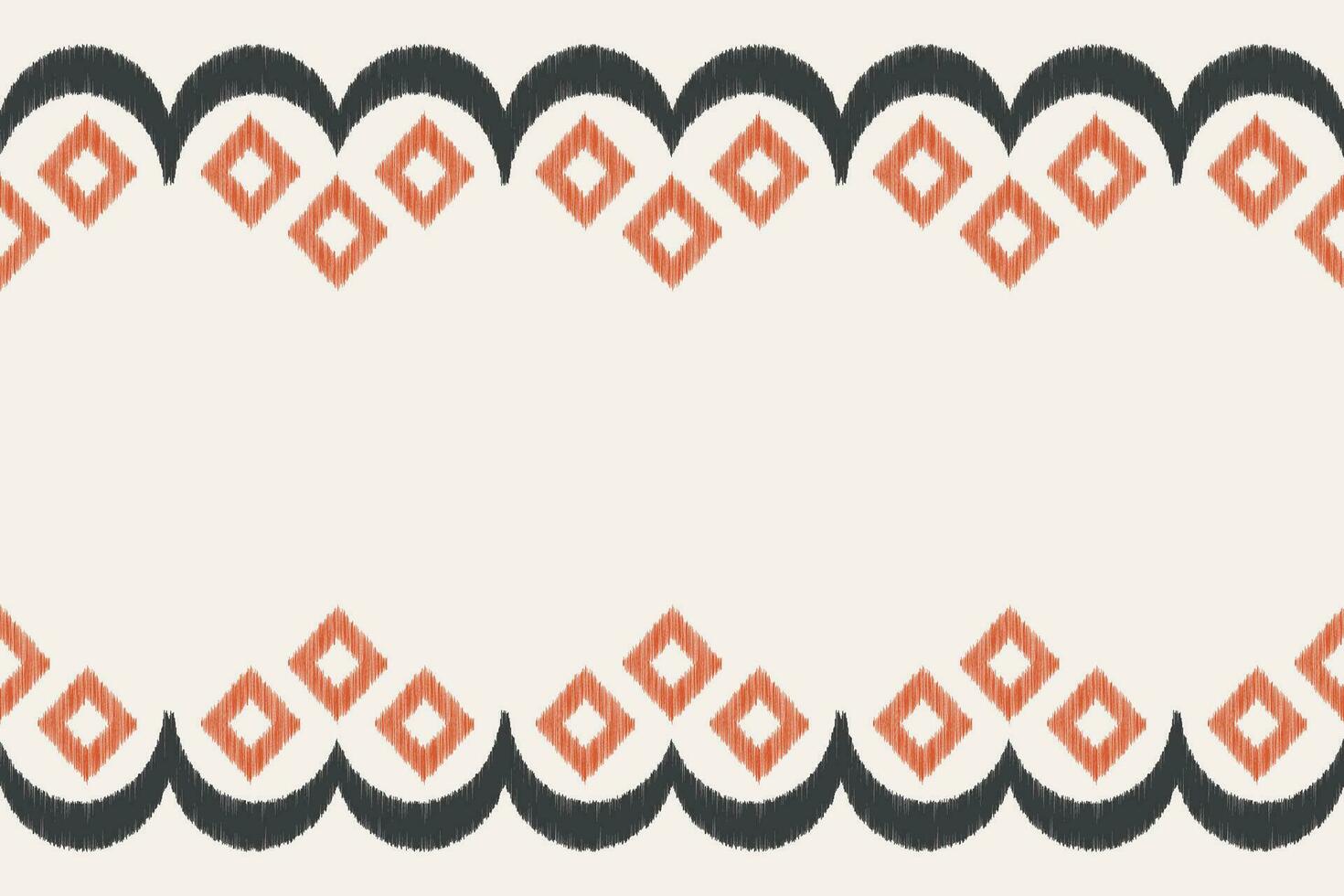 Ethnic Ikat fabric pattern geometric style.African Ikat embroidery Ethnic oriental pattern brown cream background. Abstract,vector,illustration.Texture,clothing,frame,decoration,motif,carpet. vector