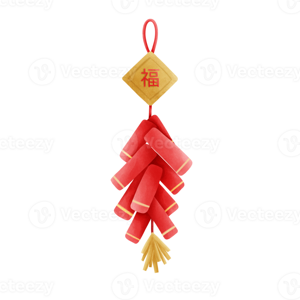 Hand drawn Chinese New Year symbols, Chinese New Year gifts, Chinese New Year cartoon elements png