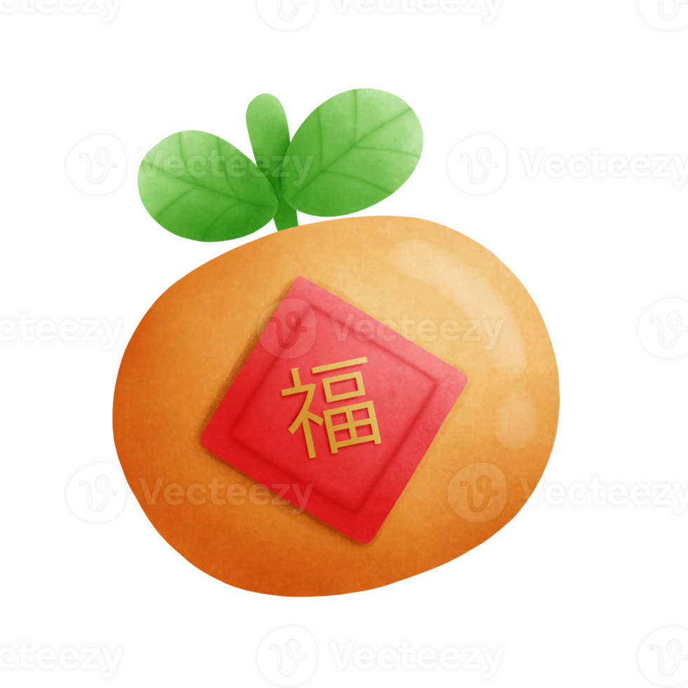 main tiré chinois des oranges, chinois Nouveau année dessin animé éléments png