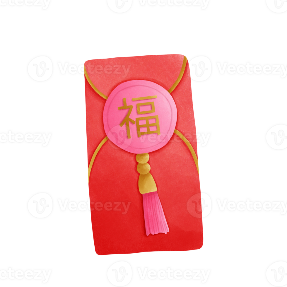 Hand drawn red envelopes for Chinese New Year, Chinese New Year cartoon elements png