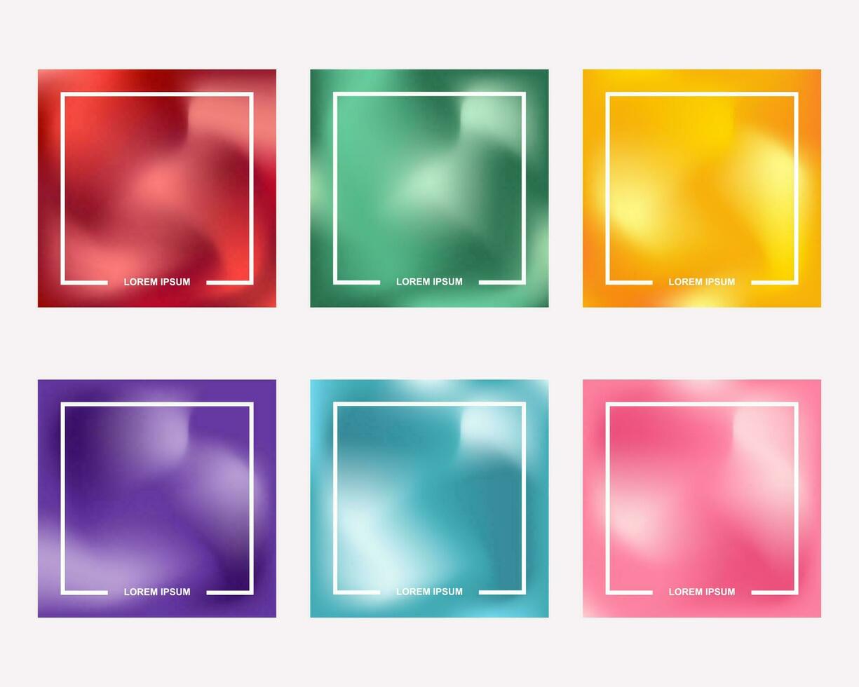 Set of Social Media Post Design Templates vector