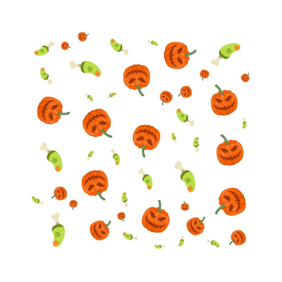 spooky halloween pattern illustration vector