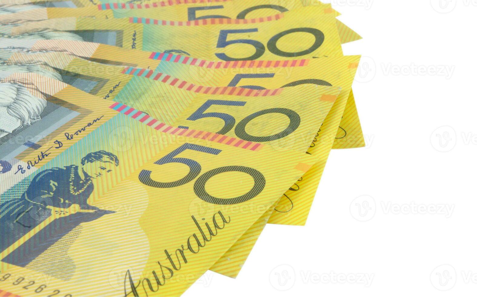 Australian money on white photo