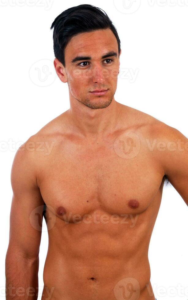Athletic man closeup photo