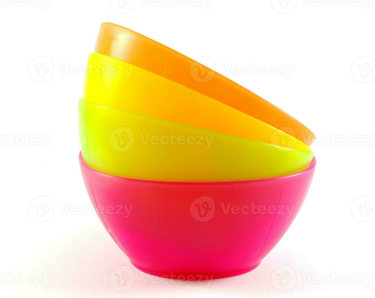 colorful bowls closeup photo