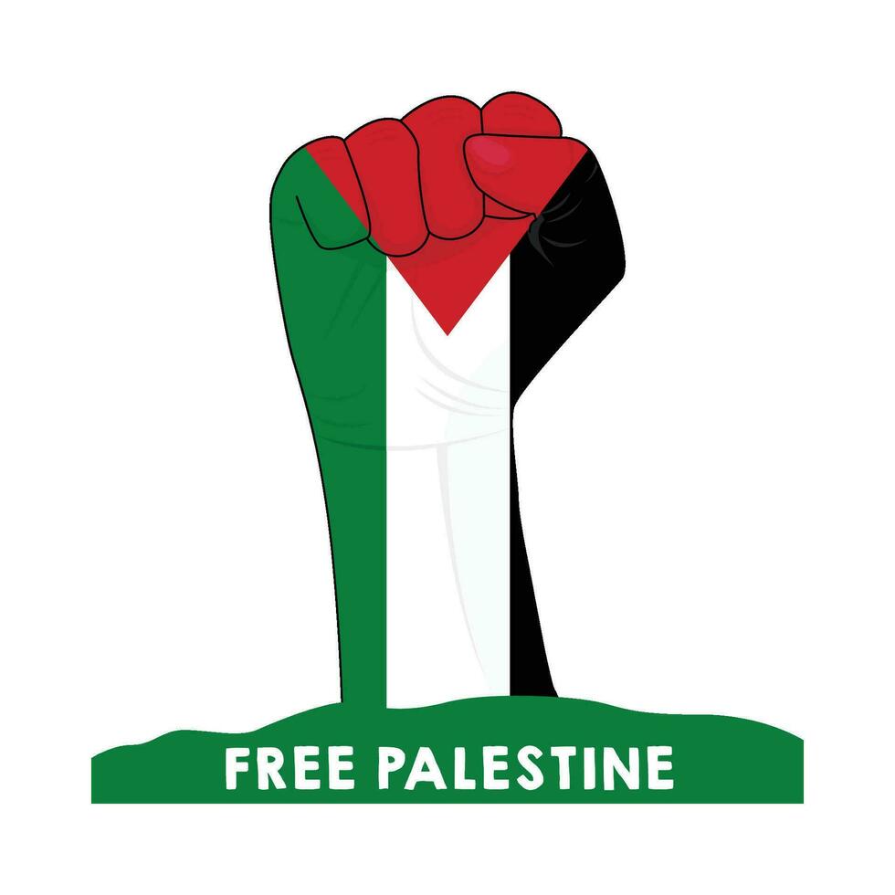hand gesture palestine illustration vector
