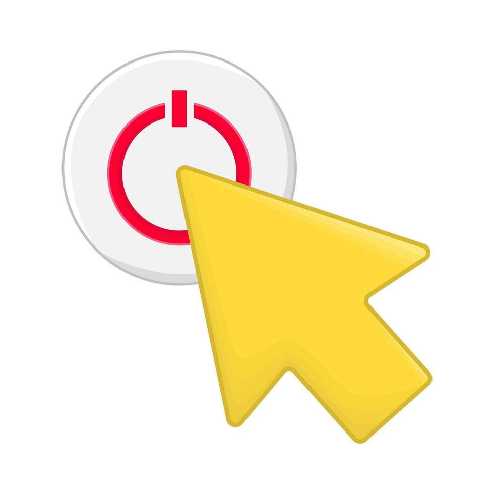 cursor click turn off illustration vector