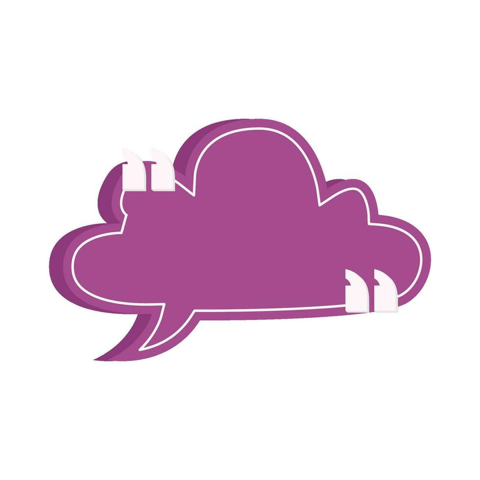 quotes cloud speech bubble communication illustration vector